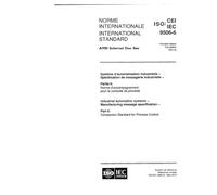 ISO/IEC 9506-6:1994, Industrial automation systems - Manufacturing message specification - Part 6 : Companion Standard for Process Control