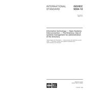 ISO/IEC 9594-10:1998, Information technology - Open Systems Interconnection - The Directory: Use of systems management for administration of the Directory