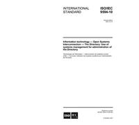 ISO/IEC 9594-10:2001, Information technology - Open Systems Interconnection - The Directory: Use of systems management for administration of the Directory