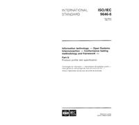 ISO/IEC 9646-6:1994, Information technology - Open Systems Interconnection - Conformance testing methodology and framework - Part 6: Protocol profile test specification