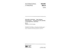 ISO/IEC 9834-4:1991, Information technology - Open Systems Interconnection - Procedures for the operation of OSI Registration Authorities - Part 4: Register of VTE Profiles