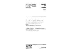 ISO/IEC ISP 10609-6:1992, Information technology - International Standardized Profiles TB, TC, TD and TE - Connection-mode Transport Service over ... Part 6: Definition of profiles TC1111/TC1121