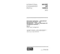 ISO/IEC ISP 12059-5:1995, Information technology - International Standardized Profiles - OSI Management - Common information for management functions - Part 5: Event report management