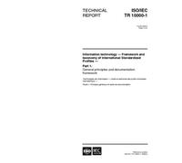 ISO/IEC TR 10000-1:1998, Information technology - Framework and taxonomy of International Standardized Profiles - Part 1: General principles and documentation framework