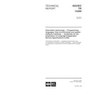 ISO/IEC TR 14369:1999, Information technology -- Programming languages, their environments and system software interfaces -- Guidelines for the ... Service Specifications (LISS)