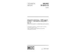 ISO/IEC TR 9573-13:1991, Information technology - SGML support facilities - Techniques for using SGML - Part 13: Public entity sets for mathematics and science