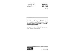 ISO/IEC TR 9789:1994, Information technology - Guidelines for the organization and representation of data elements for data interchange - Coding methods and principles
