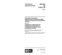 ISO/IEC TS 17021-10:2018, 1ª Ed: Evaluación de la conformidad - Requisitos para los organismos que proporcionan auditoría y certificación de sistemas de gestión - Parte 10