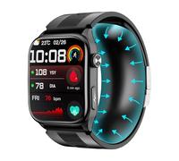 iSo Tech Smartwatch con Bomba de Aire y ECG, Reloj Inteligente Medición de Presión Arterial, Pantalla AMOLED 2.06", Monitor SpO2 Sueño HRV Estrés y Temperatura para Hombre Mujer, sin Suscripción