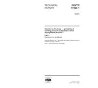 ISO/TR 11925-1:1999, Reaction to fire tests -- Ignitability of building products subjected to direct impringement of flame -- Part 1: Guidance on ignitability