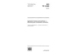 ISO/TR 12369:1994, Agricultural tractors and machinery - Electrical power transmission connectors