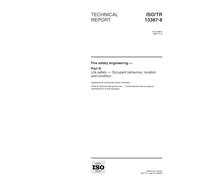 ISO/TR 13387-8:1999, Fire safety engineering -- Part 8: Life safety -- Occupant behaviour, location and condition