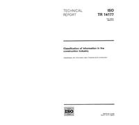 ISO/TR 14177:1994, Classification of information in the construction industry