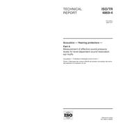 ISO/TR 4869-4:1998, Acoustics - Hearing protectors - Part 4: Measurement of effective sound pressure levels for level-dependent sound-restoration ear-muffs