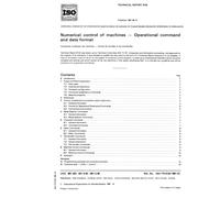 ISO/TR 6132:1981, Numerical control of machines - Operational command and data format