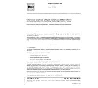 ISO/TR 7242:1981, Chemical analysis of light metals and their alloys - Statistical interpretation of inter-laboratory trials