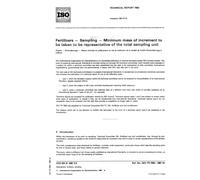 ISO/TR 7553:1987, Fertilizers - Sampling - Minimum mass of increment to be taken to be representative of the total sampling unit
