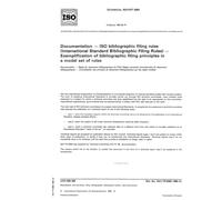 ISO/TR 8393:1985, Documentation -- ISO bibliographic filing rules (International Standard Bibliographic Filing Rules) -- Exemplification of Bibliographic filing principles in a model set of rules