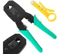 Iso Trade - Alicates para prensar RJ45 macho RL10 RJ11 RJ12 LAN cable para zapatos Schneider # 145