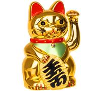 Iso Trade Winkekatze Lucky Cat Maneki Neko Lucky Charm Gold o. Black Feng-Shui # 3064 Marca