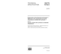 ISO/TS 13732-2:2001, Ergonomics of the thermal environment -- Methods for the assessment of human responses to contact with surfaces -- Part 2: Human contact with surfaces at moderate temperature