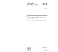 ISO/TS 16732:2005, Fire Safety Engineering - Guidance on fire risk assessment