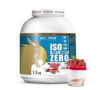 ISO WHEY ZERO 100% Pure Protein - Pure Whey Protein Isolate es sabroso y sirve para ganar masa muscular - Rápidamente asimilable - 1,5 kg - Laboratorio Francés Eric Favre (Frambuesa)