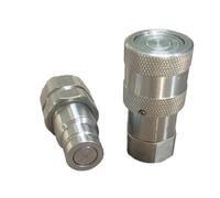 ISO16028 Acoplamiento de conexión rápida de cara plana hidráulica de 1/4 "1/2, 3/8 pulgadas for conexión rápida de tubería de excavadora trituradora(NPT1)