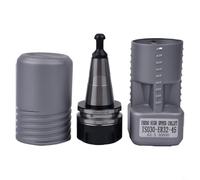 ISO30 ER32 45L - Portabrocas de equilibrio para soporte de herramientas CNC con perno de tracción para fresado de alta velocidad, 30000 RPM, compatible con husillo ISO30, plateado y negro