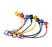 ISO7241-A - Juego de tapones antipolvo para acoplador rápido hidráulico, 4 pares de cubiertas macho y hembra en rojo, amarillo, azul, negro, NPT de 1/4 3/8 1/2 pulgadas, protector de goma de PVC (1/2)