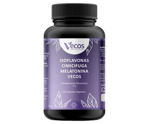Isoflavonas con Cimicifuga, Melatonina y Vitamina B6 - Complemento Alimenticio para Mujeres - Bienestar durante la Menopausia y el Sueño