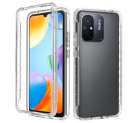 ISOI Funda para Xiaomi Redmi 12C/Redmi 12 C, 360 Grados Protección Diseñada, Transparente Ultrafino Silicona TPU Frente y PC Back Carcasa Belleza Original Funda de Doble Protección - Transparente