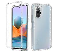 ISOI Funda para Xiaomi Redmi Note 10 Pro, 360 Grados Protección Diseñada, Transparente Ultrafino Silicona TPU Frente y PC Back Carcasa Belleza Original Funda de Doble Protección - Transparente
