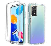 ISOI Funda para Xiaomi Redmi Note 11 4G/11s, 360 Grados Protección Diseñada, Transparente Ultrafino Silicona TPU Frente y PC Back Carcasa Belleza Original Funda de Doble Protección - Transparente