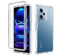 ISOI Funda para Xiaomi Redmi Note 12 Pro 5G, 360 Grados Protección Diseñada, Transparente Ultrafino Silicona TPU Frente y PC Back Carcasa Belleza Original Funda de Doble Protección - Transparente