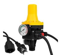 ISOISL Control electrónico de bomba 1100 W 9000 l/h, interruptor de presión para agua, 10 bares de presión con cable, interruptor de presión IP65 para bombas de agua, monitorea el flujo de agua