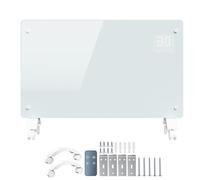 ISOISL Convector Calefacción 2500W WiFi App Termostato Mando a Distancia | Calefacción por infrarrojos silenciosa con temporizador de 24 horas, 2 niveles de calor de 5 a 50 °C, pantalla táctil LED