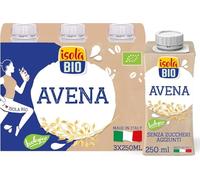 Isola Bio - Bebida Vegetal de Avena - Pack de 3 Unidades de 250 ml - Fuente de Calcio y Fibra - Bajo Contenido en Grasa - Sin Azúcares Añadidos Ni Aceite de Palma - 100% Vegana