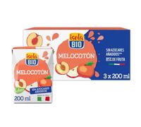 ISOLA BIO - Pack de 3 X de 200 ml - Zumo Ecológico de Melocotón