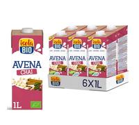 ISOLA BIO - Pack de 6 Unidades de 1 L de Bebida Ecológica Vegetal Avena Chai - Sin Azúcares Añadidos y Libre de Gluten - Apto para Veganos - Ideal para Tomar Sola, con Té, con Café o en Batidos