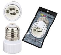 ISOLATECH 1pc casquillo adaptador E27 para portalámparas GU10 LED convertidor para bombillas de bajo consumo (max. 250V/2A) bombillas baño cocina base cerámica resistente al calor