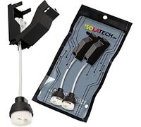 ISOLATECH GU10 protección contra incendios zócalos de cerámica con caja de conexión y conector rápido VDE RoHS 230-250 Volt 2A max.100W 0,75mm2 cable LED Halógeno (aquí: 2 piezas)