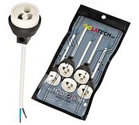 ISOLATECH GU10 protección contra incendios zócalos de cerámica VDE RoHS 230-250 Volt 2A max.100W 0,75mm 2 cables LED Halógeno (aquí: 5 piezas)