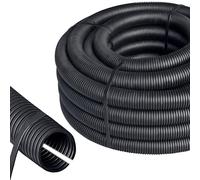 ISOLATECH Tubo Ondulado ranurado DI Ø26mm DE Ø31mm x 2m Negro
