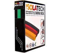 ISOLATECH tubo termoretráctil 2:1 Mini Box sin adhesivo verde Ø9.5mm 7 metros para coche USB camping reparación resistente a los rayos UV aislante rollo sin etiquetar en práctica caja dispensadora