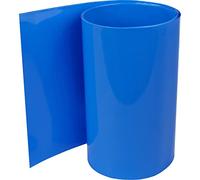 ISOLATECH Tubo termorretráctil PVC Ø76,4mm x 3m - Anchura Plana 120mm - Color Azul - sin Adhesivo - relación de retracción 2:1 - sin Etiqueta - para Aislamiento de baterías 18650