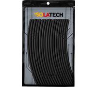 ISOLATECH Tubo Termorretráctil Set Ø5mm 3,6m Negro 2:1 | 18x20cm, Poliolefina, Sin Adhesivo, Sin Marcado, Para Aislar Cables y Conexiones Soldadas, Resistente a UV