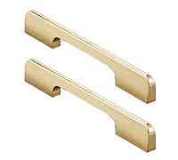 ISolay Tiradores de cocina de 1 60 mm, paquete de 2 tiradores Tiradores de gabinete dorados, aleación de