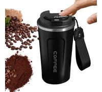 Isolierter Kaffeebecher - 510ml Thermowasserbecher Temperaturanzeige Deckel, Sportgetränkebehälter Kaltgetränke, Thermobecher für Küche Schlafsaal Camping Picknick | Trinkflasche Outdoor Unterwegs Fre