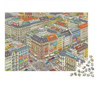Isometric City Jigsaw Puzzles 1000Pc Material Reciclado Modern Architecture Puzzle for Boy y Girl Regalo y Actividad Divertida para Casa Ideal for Child‘s Birthday Gift 70x50cm/1000pcs